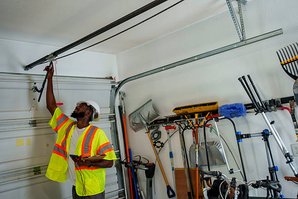 Professional Garage Door Panel Replacement technician working in Goreville, IL